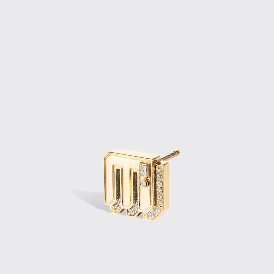 yellow_gold_diamond_mini__7.webp YELLOW GOLD DIAMOND MINI LETTER MONO STUD>Boochier Sale