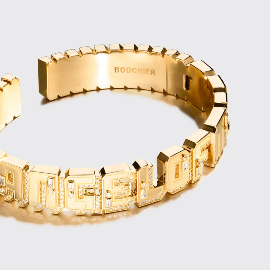 yellow_gold_diamond_nosta_1.webp YELLOW GOLD DIAMOND NOSTALGIA BANGLE>Boochier Hot
