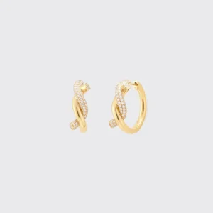 YELLOW GOLD DIAMOND TIES EARRINGS>Boochier New