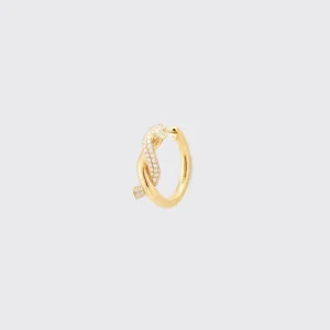 YELLOW GOLD DIAMOND TIES EARRINGS>Boochier New