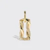 YELLOW GOLD JUMBO HALF DIAMOND TIES PENDANT>Boochier Clearance