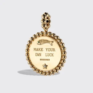 YELLOW GOLD LUCKY CAT DIAMOND CHARM>Boochier New