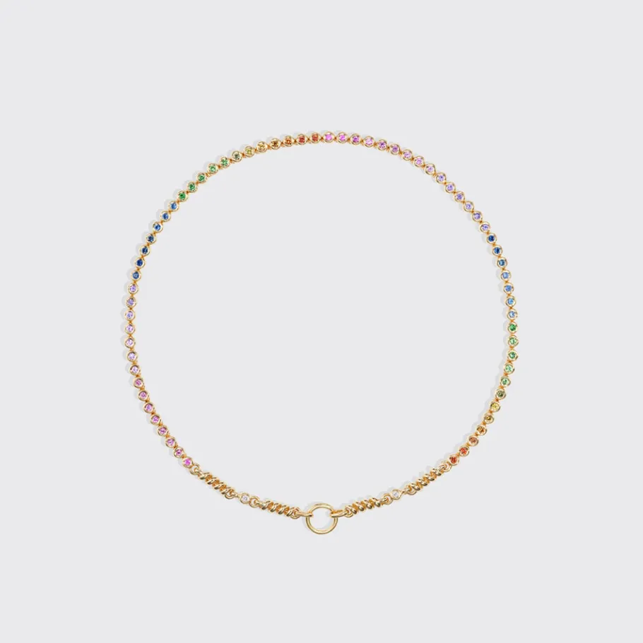 yellow_gold_rainbow_sapph_0.webp YELLOW GOLD RAINBOW SAPPHIRE SLINKEE CLIP NECKLACE>Boochier Sale