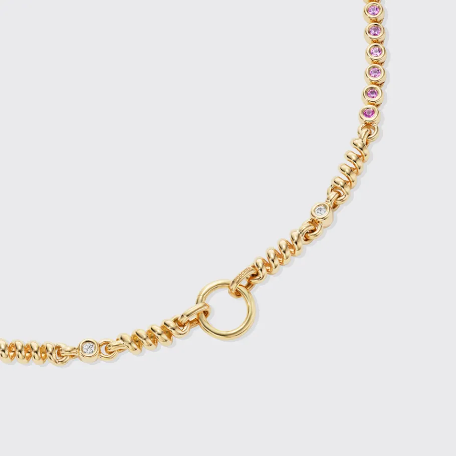 yellow_gold_rainbow_sapph_1.webp YELLOW GOLD RAINBOW SAPPHIRE SLINKEE CLIP NECKLACE>Boochier Sale