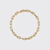 YELLOW GOLD SINGLE DIAMOND LARGE TIES LINKS NECKLACE>Boochier New
