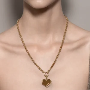 YELLOW GOLD SLINKEE CLIP NECKLACE>Boochier Hot