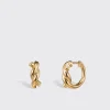 YELLOW GOLD SMALL TIES EARRINGS>Boochier Best