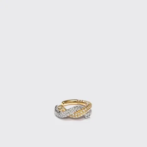 YELLOW GOLD-WHITE GOLD DIAMOND TIES EARCUFF>Boochier Best